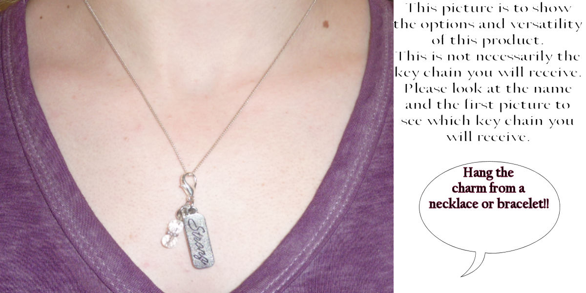 (Autism) Charm Key Chain Ring, Women's Purse or Necklace Charm, Comes in a Gift Box!