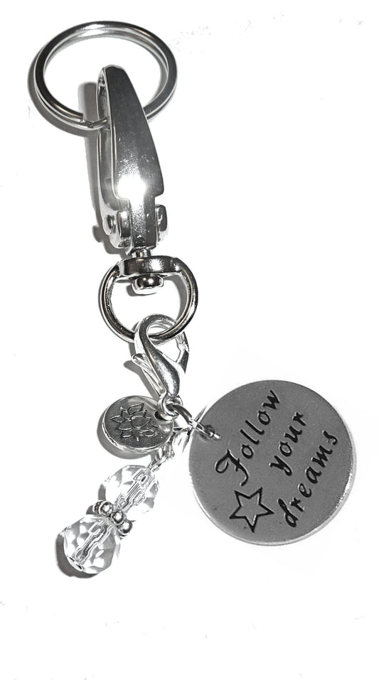 Follow Your Dreams Keychain Charm - Women's Purse or Necklace Charm - Comes in a Gift Box!