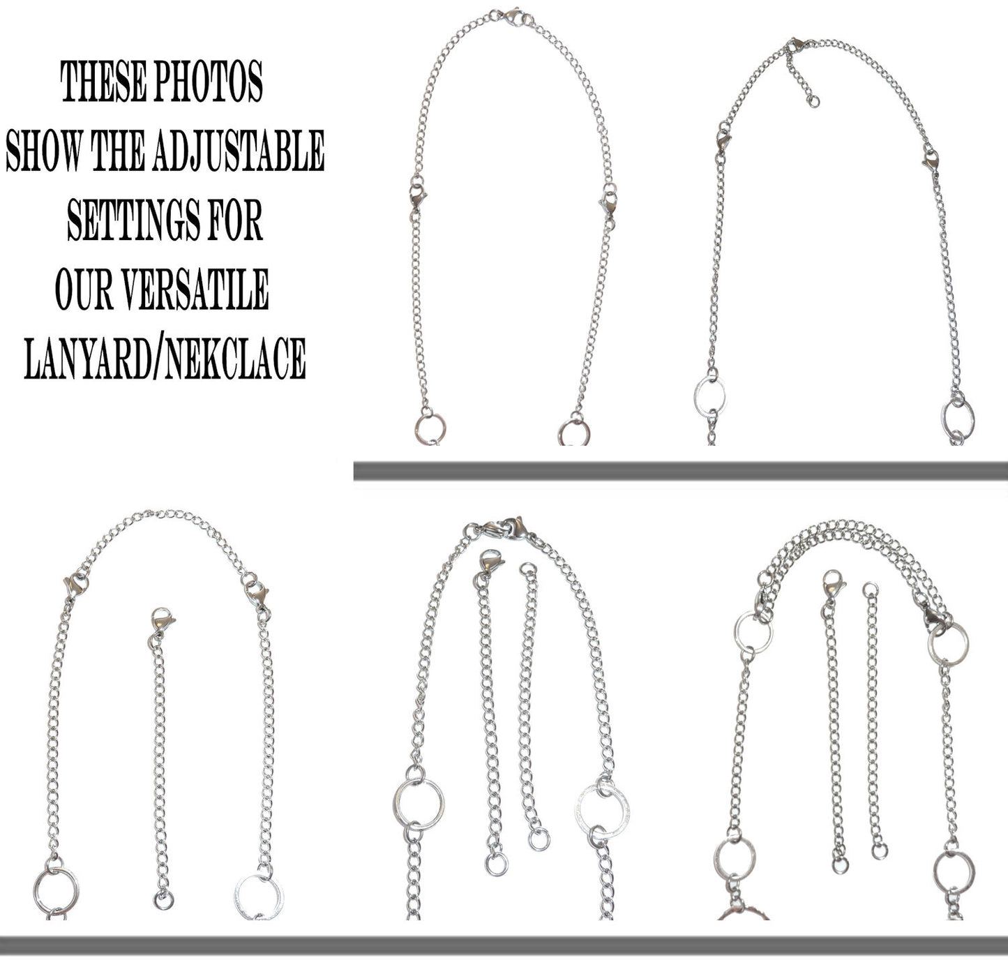 Looks Like Jewelry! Women's Fashion Necklace Lanyard, Adjustable from 24" to 36" - NON Breakaway