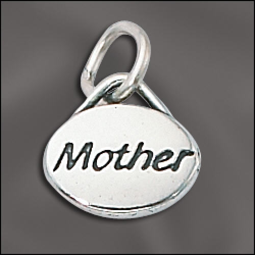 MOTHER Message Charm .925 Sterling Silver