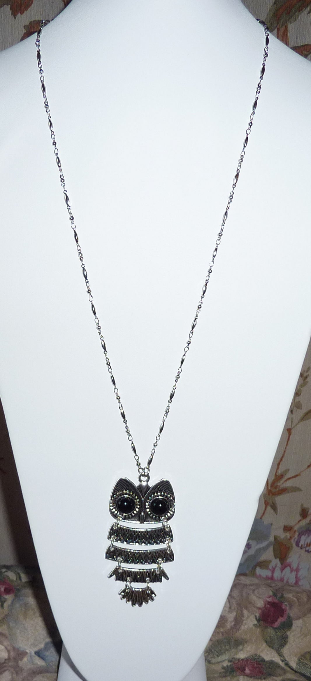 Owl Lanyard and Necklace 34" long, Women's Fashion Chain Lanyard, For Keys, Badge holder. Non Breakaway