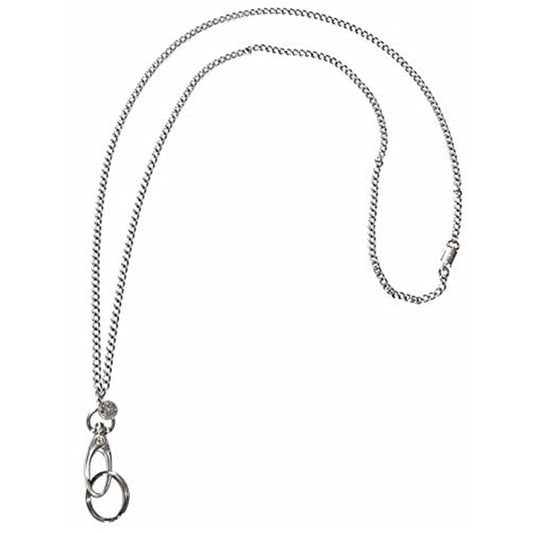 Plain Stainless Steel Chain Lanyard - 34" Breakaway Magnetic Clasp