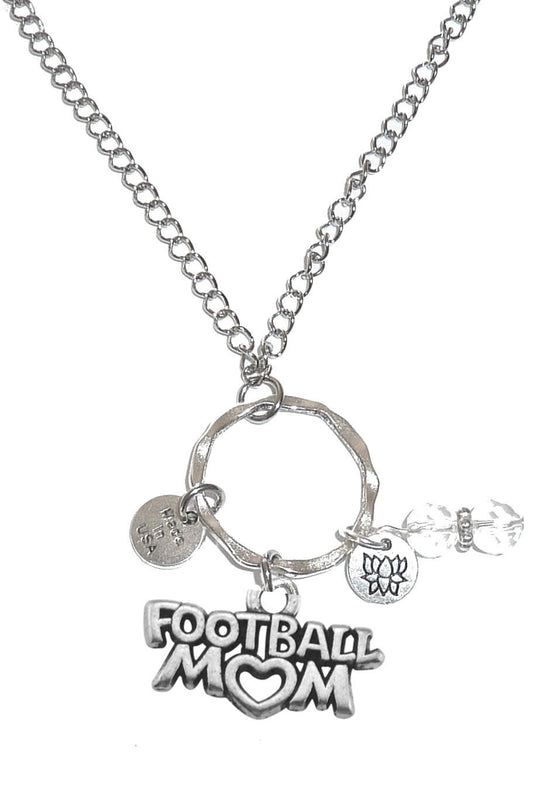 Football Mom Rear View Car Charm