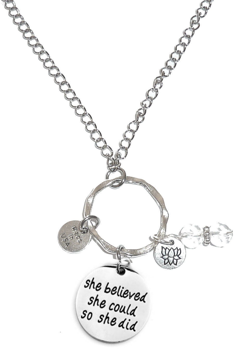 Rearview Mirror Charms - She Believed She Could, So She Did
