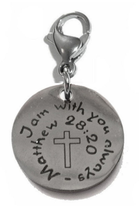 Pewter Silver Tone charm - Religious Charm