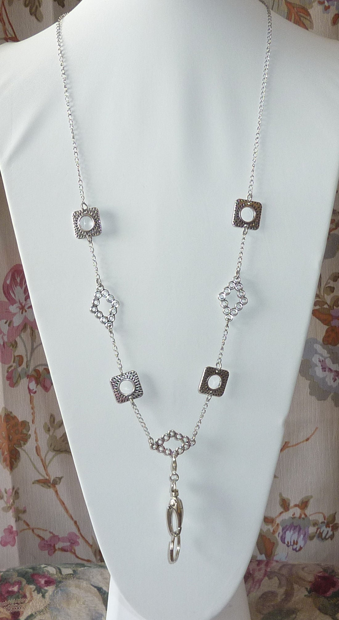 Angles Shapes Fashion Lanyard 34" Breakaway Magnetic Clasp