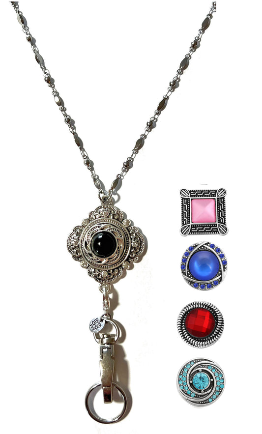 Snap Necklace Pendant Lanyard - NON Breakaway (Decorative)