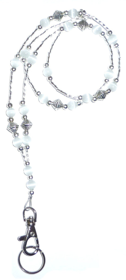 #223  Magnetic Breakaway Clasp - Super Slim Style Fashion Women's Beaded Lanyard 34", Made in USA, for Keys, Badge Holder
