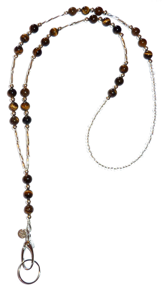 Tigers Eye Super Slim Fashion Lanyard - Non-Breakaway - Strong!
