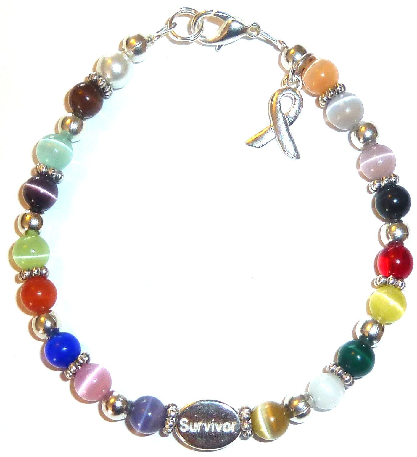 18 Colors Packaged Cancer Awareness Bracelet- Survivor