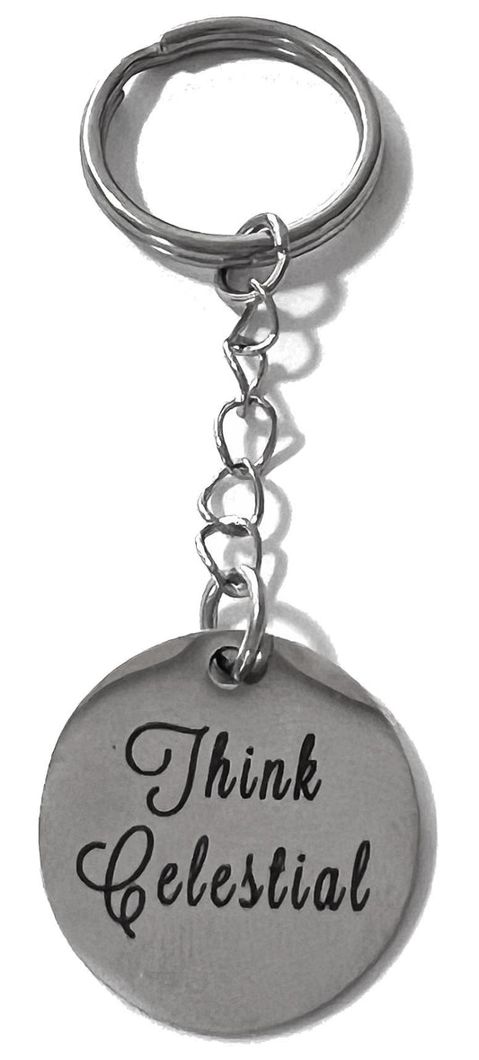 Drop Chain Think Celestial.  Keychain Charm - Women's Purse or Necklace Charm - Comes in a Gift Box!
