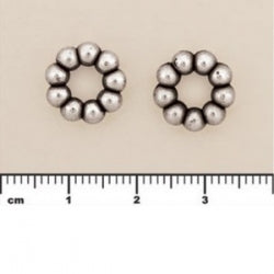 (MP65) Metalized Plastic Beads - Beaded Ring 12mm
