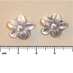 (MP83) Metalized Plastic Beads - 5 Petal Flower 8x15mm