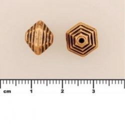 (MP G69) Metalized Plastic Beads - Geometric Bicone 11x9mm GOLD