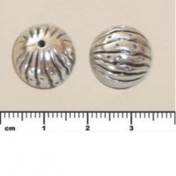 (MP22) Metalized Plastic Beads - Melon bead 15mm