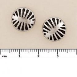 (MP66) Metalized Plastic Beads - Spider Web disc 12mm