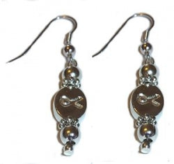 Cancer Awareness Earrings, Surgical steel french wires