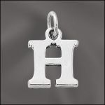 Pewter Letter H Charm