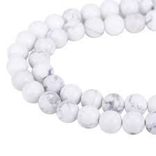 Natural White Howlite beads, 8mm 50 beads to a strand