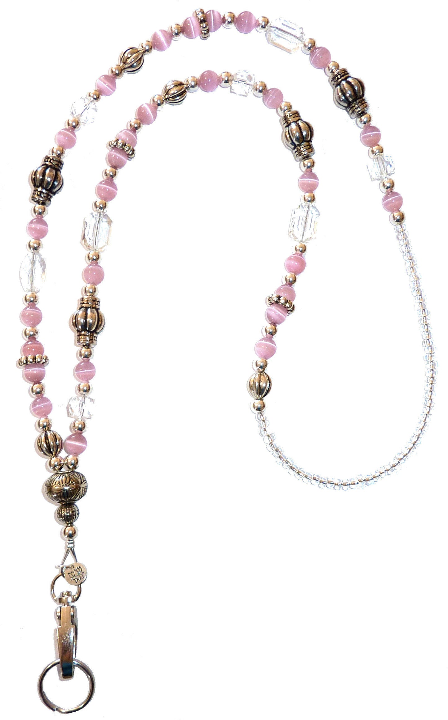 Slim Pink Fashion Lanyard 34" NON Breakaway - Strong